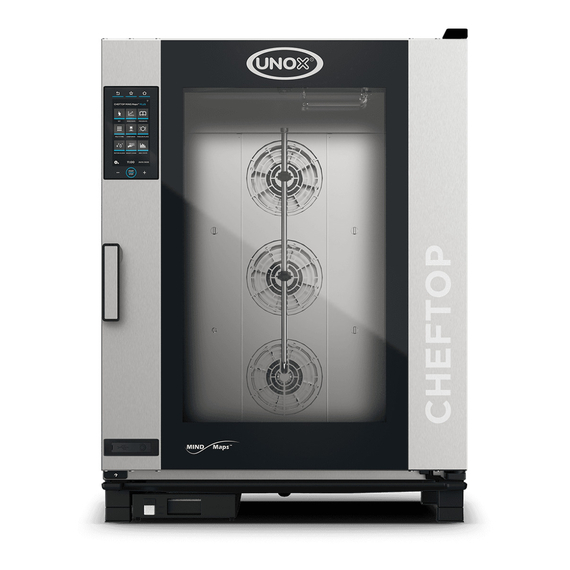 UNOX CHEFTOP MIND.Maps PLUS XMVC-1021-HPLM Professioneller Countertop-Ofen 10 Einschübe GN 2/1 Elektrisch Türöffnung links