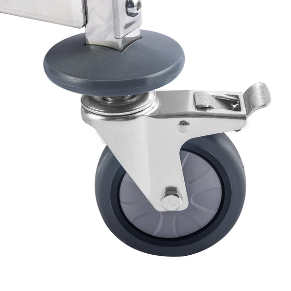 Vaiotec Servierwagen Edelstahl, 2 Böden, 860 × 540 mm, Bild 4