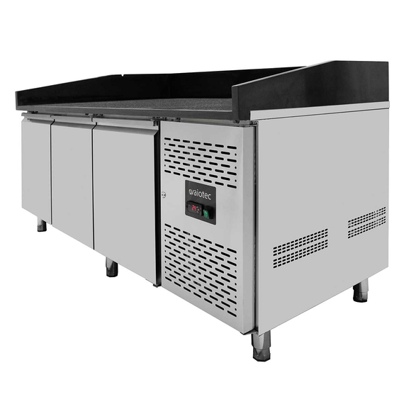 Vaiotec Gastro-Pizzakühltisch, 3-türig schwarz, 2020 × 800 mm, Bild 3