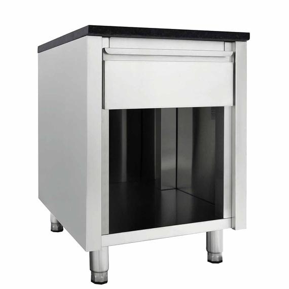 Vaiotec Kassentisch mit Schublade schwarz, 600 × 820 mm, Bild 3