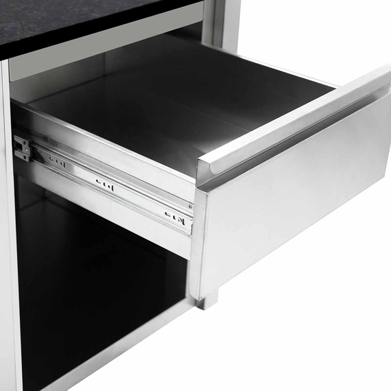 Vaiotec Kassentisch mit Schublade schwarz, 600 × 820 mm, Bild 4