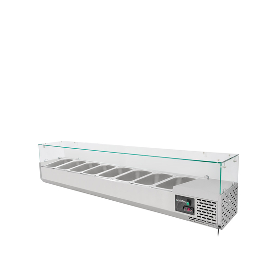 Vaiotec Gastro-Kühlaufsatz mit Glasabdeckung 8xGN1/3, 1800 × 395 mm, Bild 3