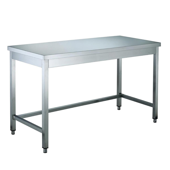 Vaiotec Gastro-Arbeitstisch, unterfahrbar, 2000 × 600 mm