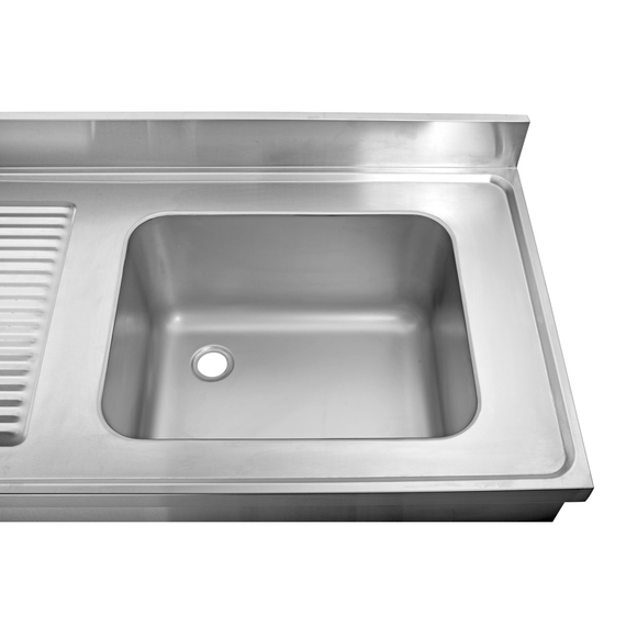 Vaiotec Gastro-Spültisch, 1 Becken rechts mit Abtropffläche, 1000 × 600 mm, Bild 2
