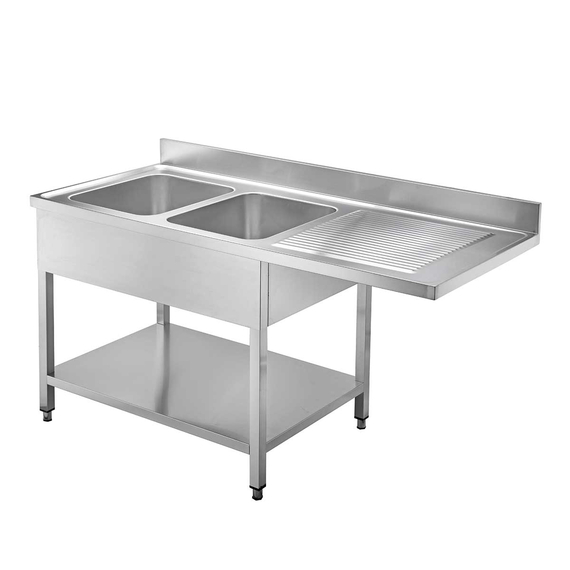 Vaiotec Gastro-Spülcenter, 2 Becken links, 1600 × 600 mm