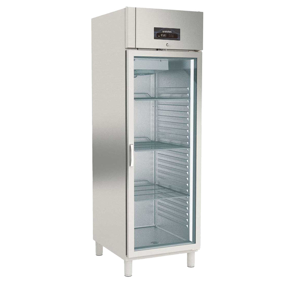 Vaiotec Topline Gewerbekühlschrank, 1-türig GN 2/1 – Glas, 660 × 850 mm
