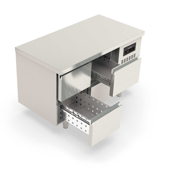 Vaiotec Topline Gastro-Kühltisch, 2-fach GN 1/1 mit 4 Schubladen, 1345 × 700 mm, Bild 2