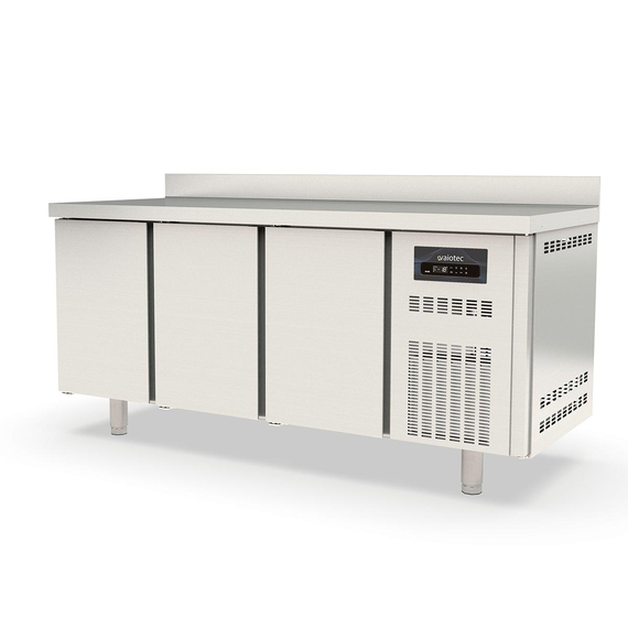 Vaiotec Topline Gastro-Tiefkühltisch, 3-fach GN 1/1 mit 3 Türen & Aufkantung, 1795 × 700 mm