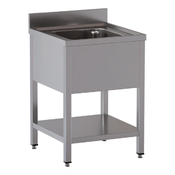 Vaiotec Topline Gastro-Spültisch, 1 Becken, 800 × 600 mm