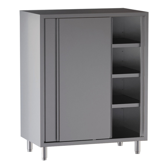 Vaiotec Topline Gastro-Hochschrank, 2 Schiebetüren, Höhe 1800 mm, 1200 × 700 mm