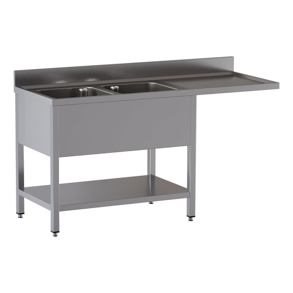 Vaiotec Topline Gastro-Spülcenter, 2 Becken links, 2000 × 700 mm