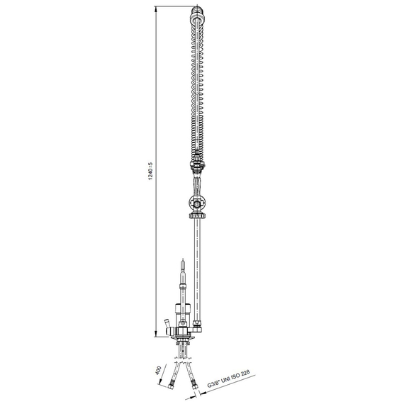 Vaiotec Topline Geschirrwaschbrause mit Einhebelmischer – Einloch, 55 × 350 mm, Bild 2