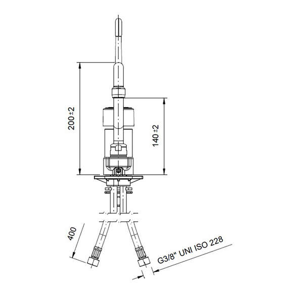 Vaiotec Topline Mischbatterie mit Schwenkhahn & Einhebelmischer – Einloch, 55 × 245 mm, Bild 2