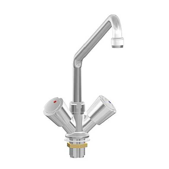 Vaiotec Topline Mischbatterie mit Schwenkhahn & 2 Mischventilen – Einloch, 55 × 300 mm, Bild 2