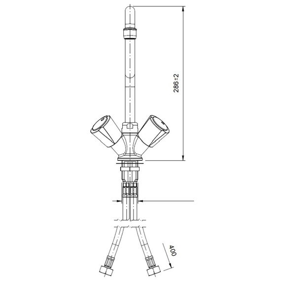 Vaiotec Topline Mischbatterie mit Schwenkhahn & 2 Mischventilen – Einloch, 55 × 300 mm, Bild 3
