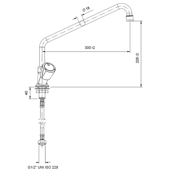 Vaiotec Topline Mischbatterie mit Schwenkhahn & 2 Mischventilen – Einloch, 55 × 300 mm, Bild 4