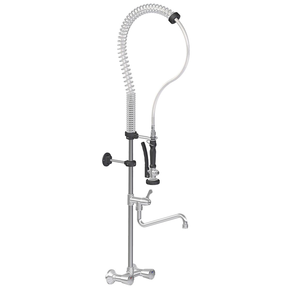 Vaiotec Topline Geschirrwaschbrause mit Schwenkauslauf & 2 Mischventilen Wandmontage – Zweiloch, 155 × 350 mm