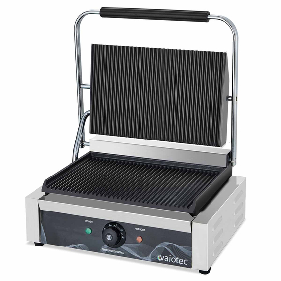 Vaiotec Elektro Gastro-Kontaktgrill, oben & unten gerillt, 430 × 390 mm