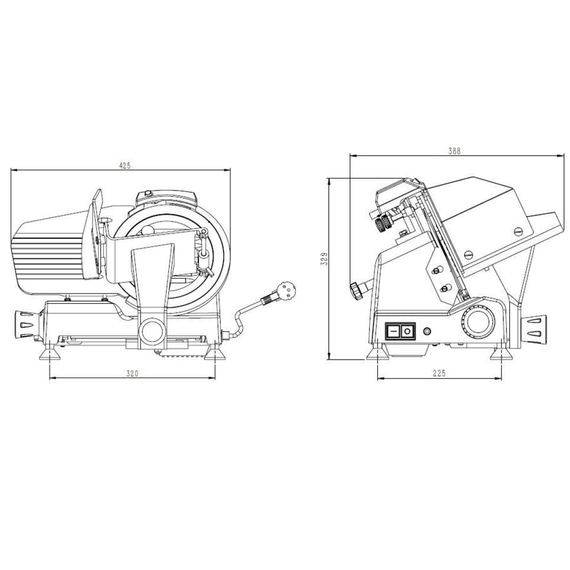Vaiotec Aufschnittmaschine 220, 425 × 388 mm, Bild 2