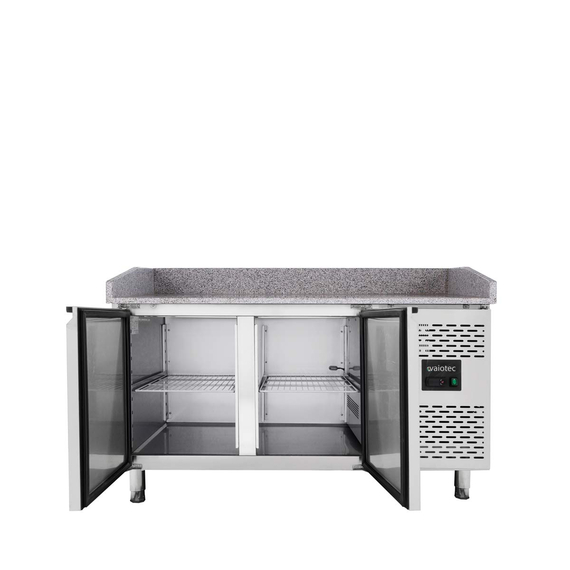 Vaiotec Gastro-Pizzakühltisch, 2-türig grau inkl. Gastro-Kühlaufsatz GN 1/3, 1510 × 800 mm, Bild 9