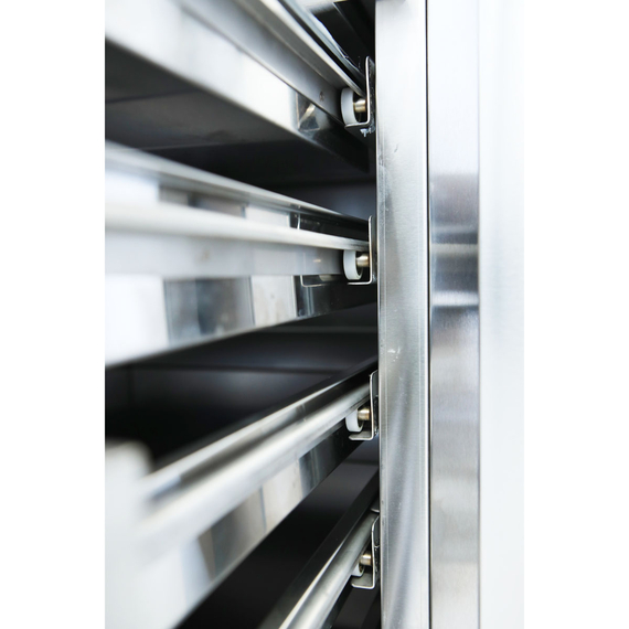 Vaiotec Gastro-Pizzakühltisch, 1-türig & 7 Schubladen grau inkl. Gastro-Kühlaufsatz GN 1/4, 1510 × 800 mm, Bild 11