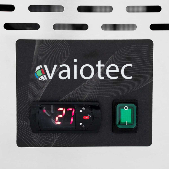 Vaiotec Gastro-Pizzakühltisch, 1-türig & 7 Schubladen grau inkl. Gastro-Kühlaufsatz GN 1/4, 1510 × 800 mm, Bild 9