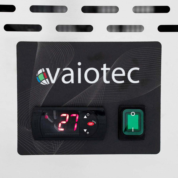 Vaiotec Gastro-Pizzakühltisch, 2-türig schwarz inkl. Gastro-Kühlaufsatz GN 1/4, 1510 × 800 mm, Bild 11