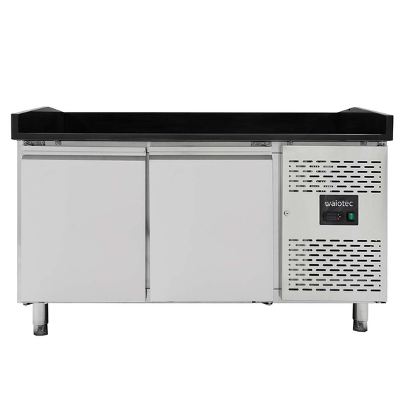 Vaiotec Gastro-Pizzakühltisch, 2-türig schwarz inkl. Gastro-Kühlaufsatz GN 1/4, 1510 × 800 mm, Bild 7