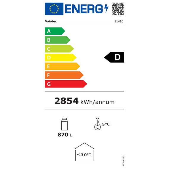 Vaiotec Topline Gastro-Getränkekühlschrank 2 Türen, 870 Liter XL, mit Leuchtaufsatz weiß, 1090 × 742 mm, Bild 14