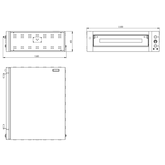 Vaiotec Topline Elektro Pizzaofen 6 × 34 cm (tiefe Version), 1100 × 1185 mm, Bild 9