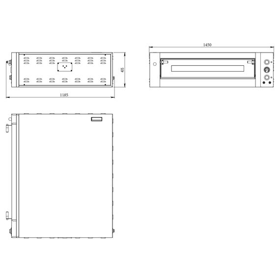 Vaiotec Topline Elektro Pizzaofen 9 × 34 cm, 1450 × 1185 mm, Bild 9