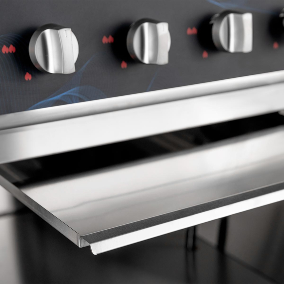 Vaiotec Gastro-Gasherd – 4 Brenner 28,8 kW – offener Unterbau, 700 × 700 mm, Bild 4