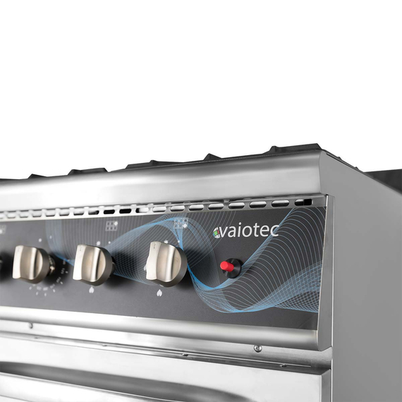 Vaiotec Gastro-Gasherd – 6 Brenner 43,2 kW – mit Gasbackofen, 1100 × 700 mm, Bild 5