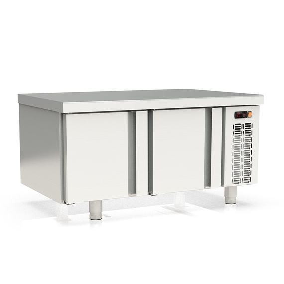 Vaiotec Topline Gastro-Unterbaukühltisch (Slim), 2-fach GN 1/1 mit 2 Türen, 1200 × 700 mm