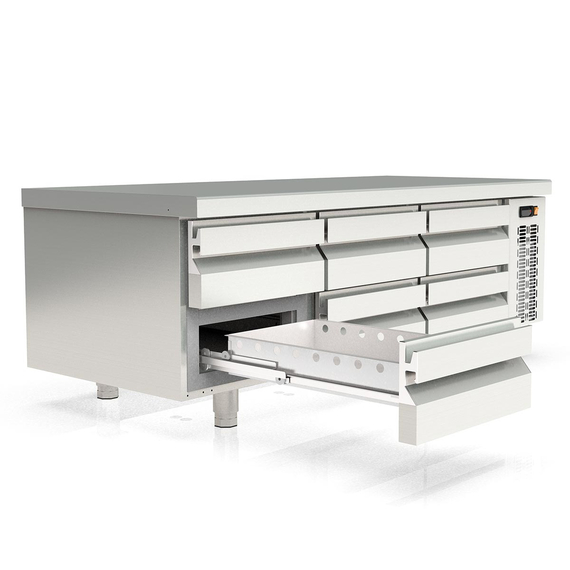 Vaiotec Topline Gastro-Unterbaukühltisch (Slim), 3-fach GN 1/1 mit 6 Schubladen, 1600 × 700 mm, Bild 2