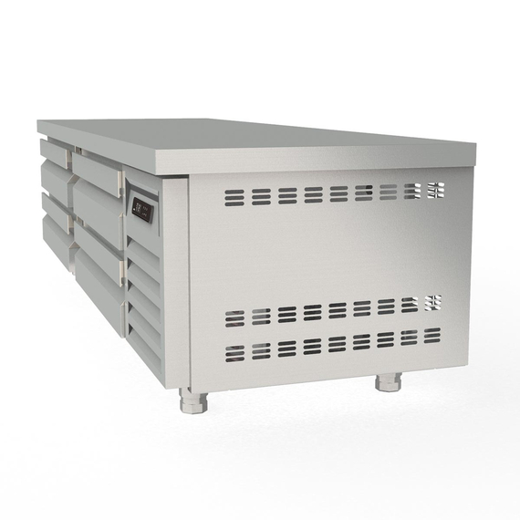 Vaiotec Topline Gastro-Unterbaukühltisch, 2-fach GN 2/1 mit 4 Schubladen, 2110 × 700 mm, Bild 3