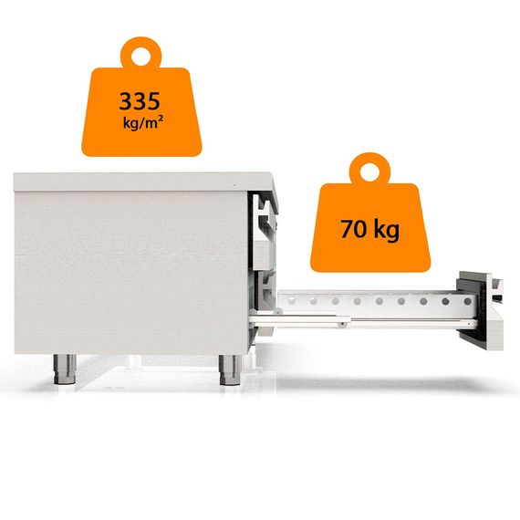 Vaiotec Topline Gastro-Unterbaukühltisch, 4-fach GN 1/1 mit 8 Schubladen, 2245 × 700 mm, Bild 3