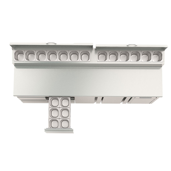 Vaiotec Topline Gastro-Belegstation, 4-fach mit Türen, Edelstahlaufsatz, GN 1/4, 2245 × 700 mm, Bild 3