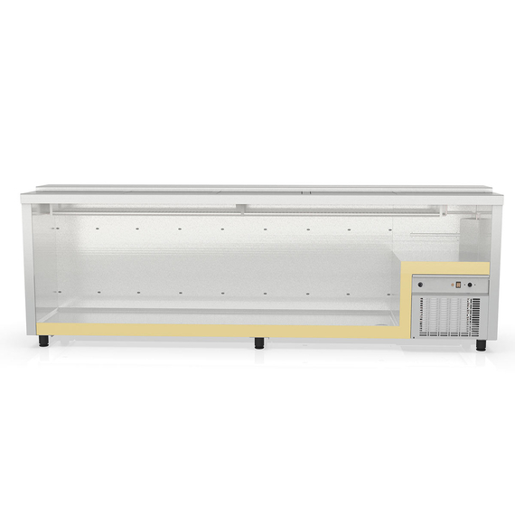 Vaiotec Topline Gastro-Getränkekühltruhe mit 2 Edelstahlschiebedeckeln, 270 Liter, 1010 × 550 mm, Bild 5