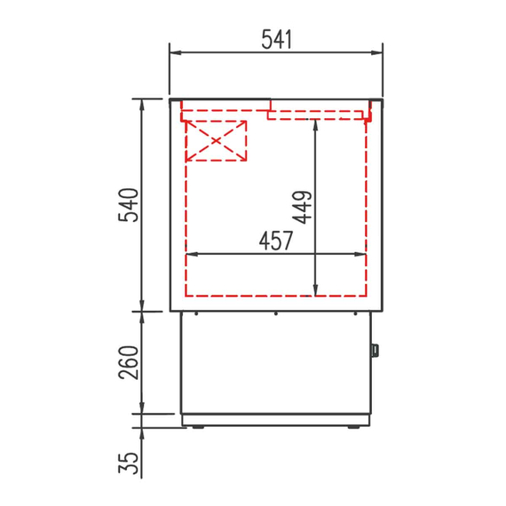 Vaiotec Topline Gastro-Getränkekühltruhe Edelstahl mit Edelstahlschiebedeckel, 129 Liter, 705 × 545 mm, Bild 3