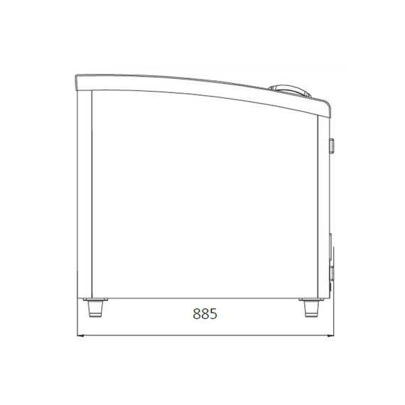 Vaiotec Topline Gewerbe-Tiefkühltruhe 900 mit Glasschiebedeckel, Weiß, Kopfendtruhe für Kombinationen, LED, 1970 × 865 mm, Bild 3