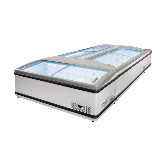 Vaiotec Topline Gewerbe-Tiefkühltruhe 900 mit Glasschiebedeckel, Weiß, Kopfendtruhe für Kombinationen, LED, 1970 × 865 mm, Bild 4
