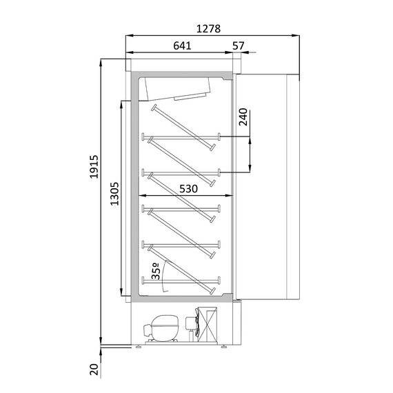 Vaiotec Topline Weinkühlschrank Schwarz, 2 Zonen symmetrisch, 1000 Liter, 1250 × 770 mm, Bild 2