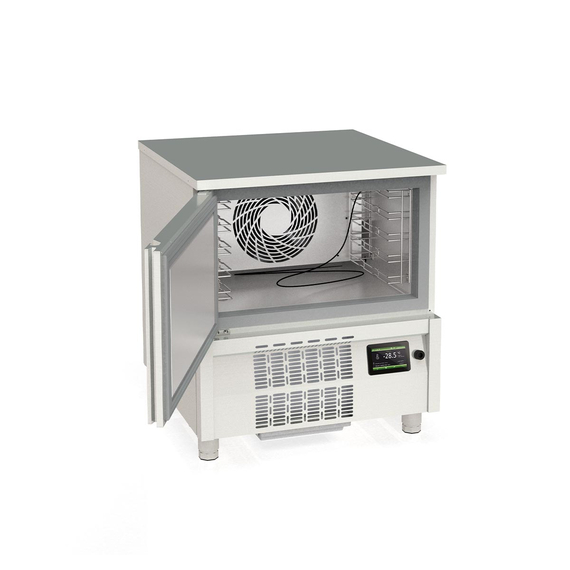 Vaiotec Topline Gastro-Schockfroster Edelstahl, für 5x GN 1/1 (40 mm) oder 4x EN 60x40, 800 × 800 mm