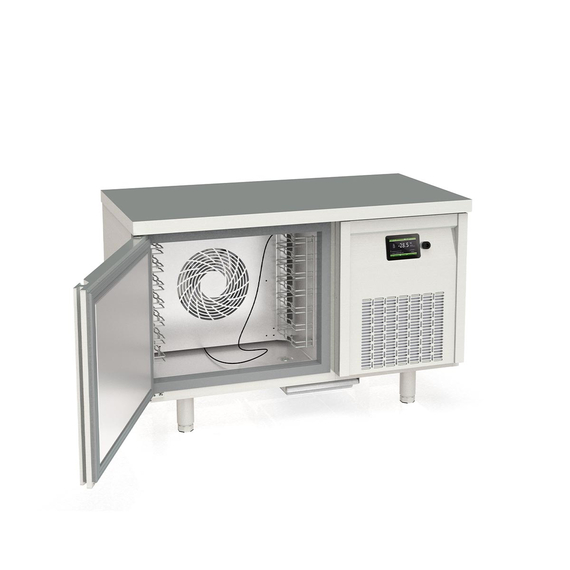 Vaiotec Topline Gastro-Schockfroster Edelstahl, für 7x GN 1/1 (40 mm), Aggregat rechts, 1350 × 700 mm