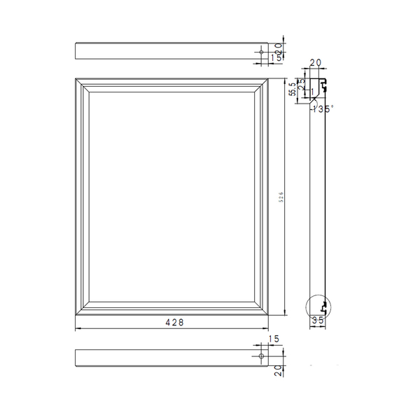 Vaiotec Gastro-Kühltisch Mini, 2-fach – mit 1 Tür & 2 Schubladen, 900 × 700 mm, Bild 10