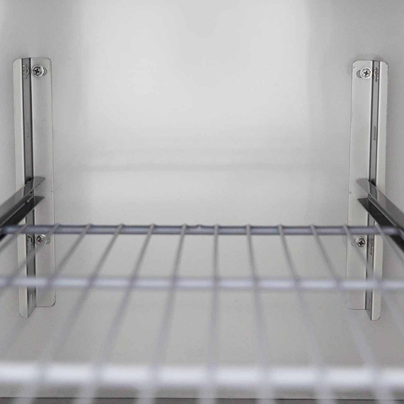 Vaiotec Gastro-Kühltisch Mini, 2-fach – mit 1 Tür & 2 Schubladen, 900 × 700 mm, Bild 3
