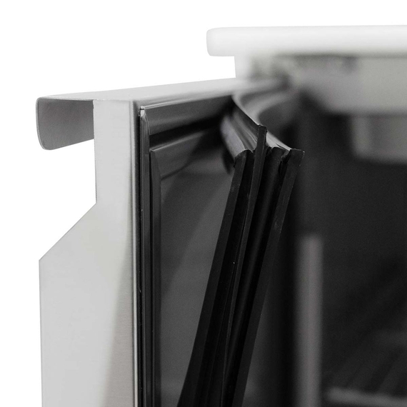 Vaiotec Gastro-Kühltisch Mini, 2-fach – mit 1 Tür & 2 Schubladen, 900 × 700 mm, Bild 4