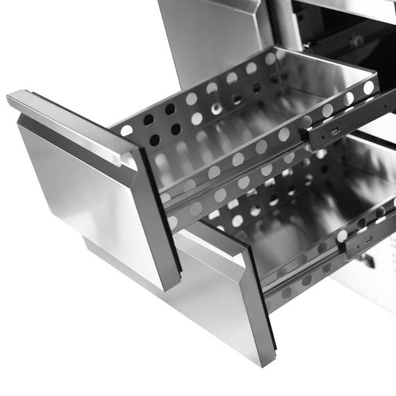 Vaiotec Gastro-Kühltisch Mini, 2-fach – mit 1 Tür & 2 Schubladen, 900 × 700 mm, Bild 6