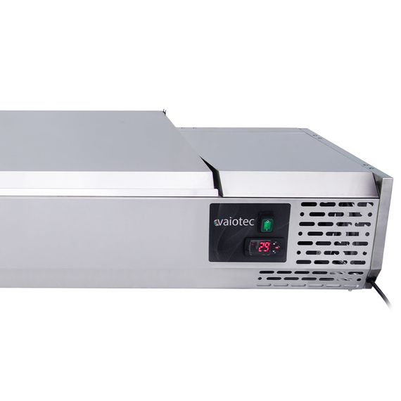 Vaiotec Gastro-Kühlaufsatz mit Edelstahldeckel, 9 x GN 1/3, 1980 × 395 mm, Bild 2